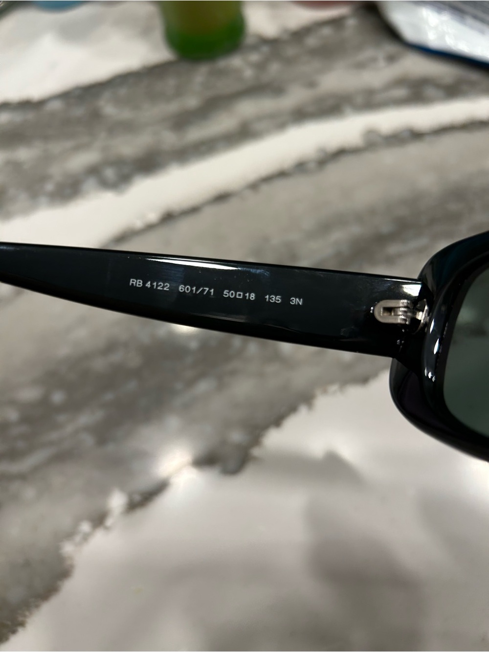 Ray-Ban Black Rectangle Sunglasses - Picture 6 of 6